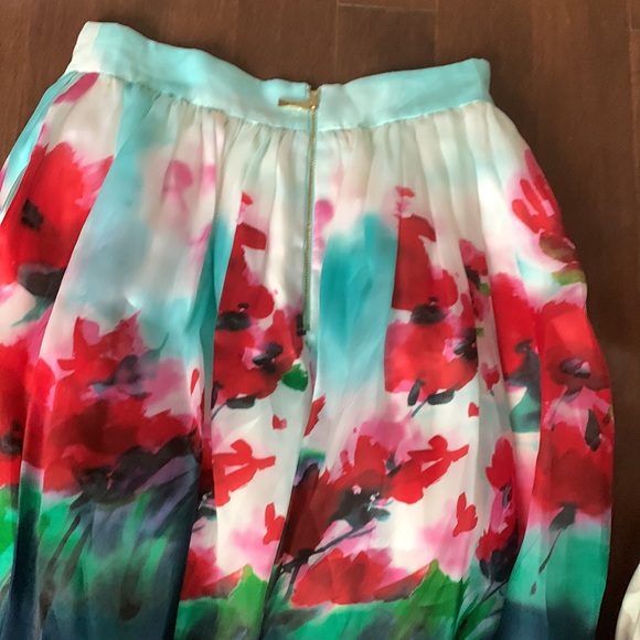 Kate Spade New York Madison Avenue Collection Avalon Silk Floral Pockets skirt - Picture 2 of 8